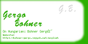 gergo bohner business card